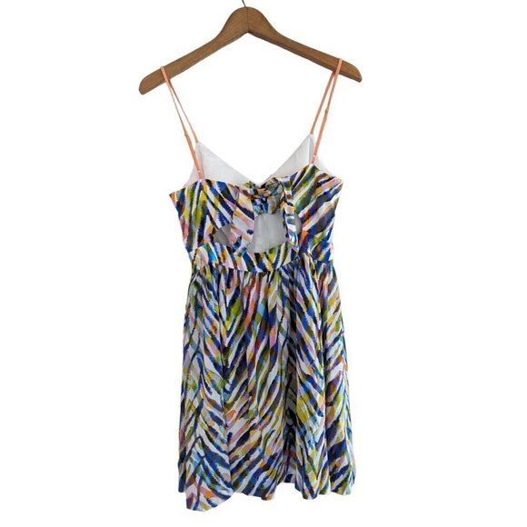 Trina Turk Silk Gypsum Tiger Print Tropical Multicolor Mini Dress - Picture 4 of 11